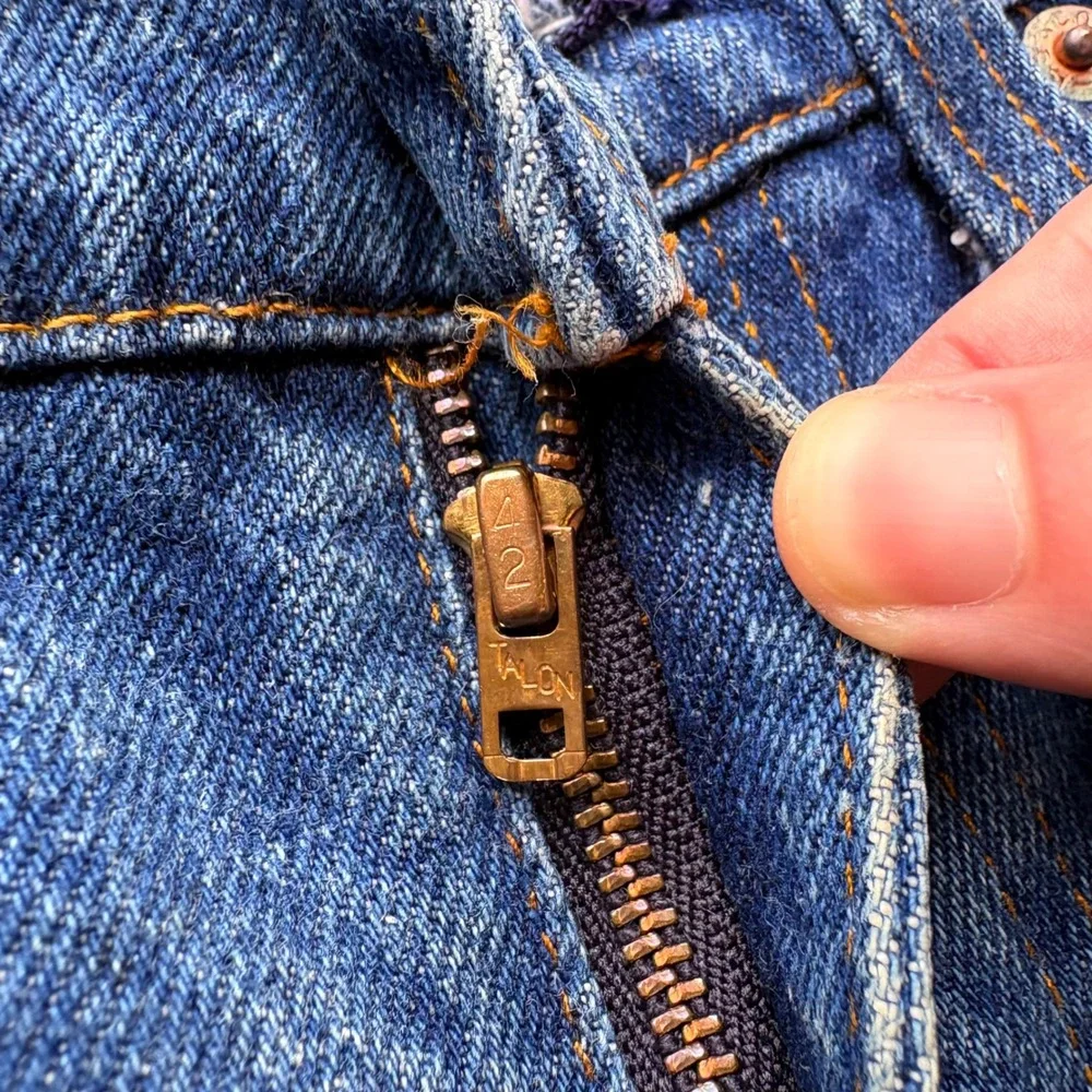 Vintage Levis 517 Orange Tab Mens 33x29 Blue Denim Bootcut Flare Jeans 70s 80s - Picture 6 of 8